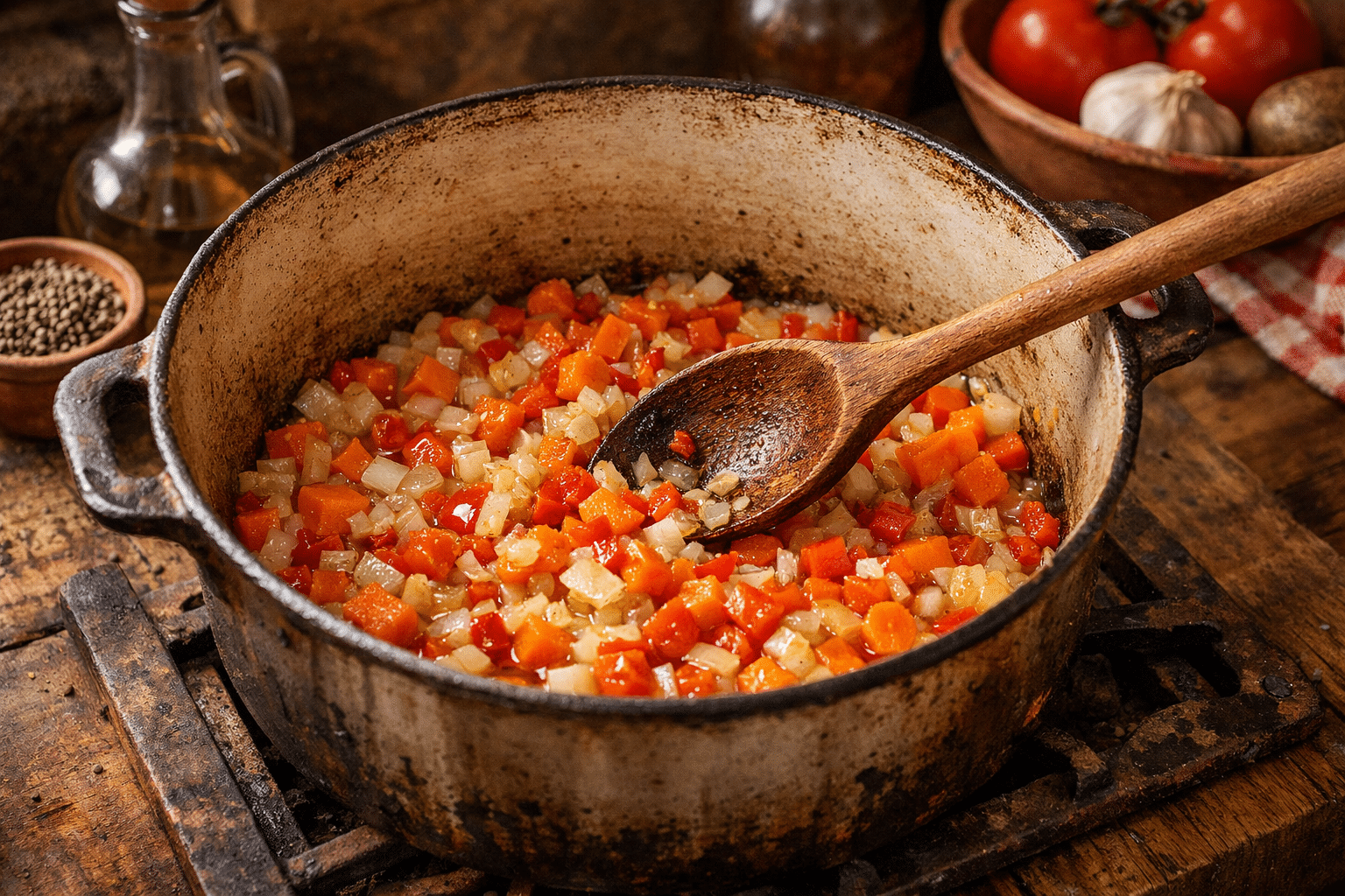 Prepare the vegetable base