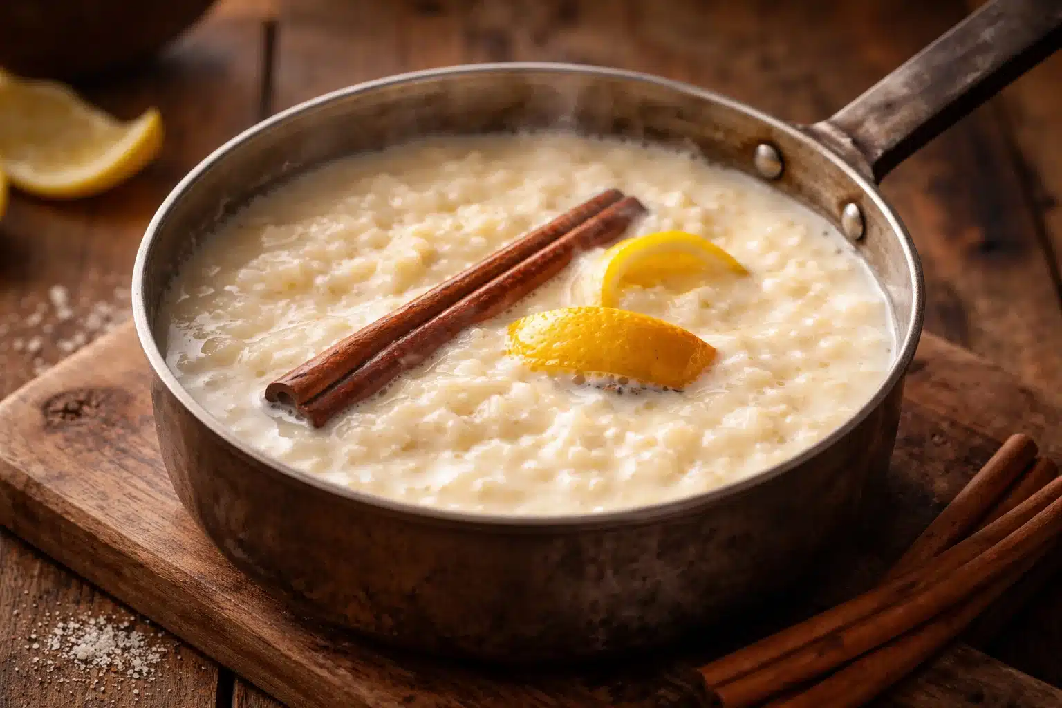 Add the sugar near the end arroz con leche