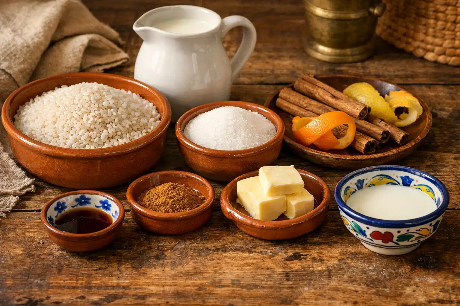 Ingredients for This Arroz con Leche Recipe