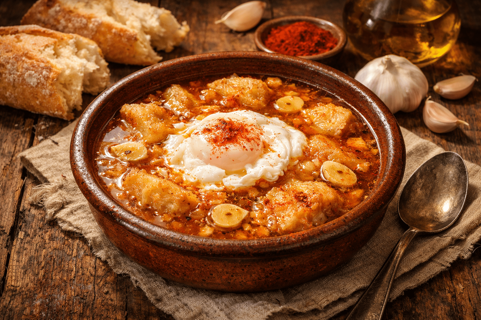 Spanish garlic soup recipe