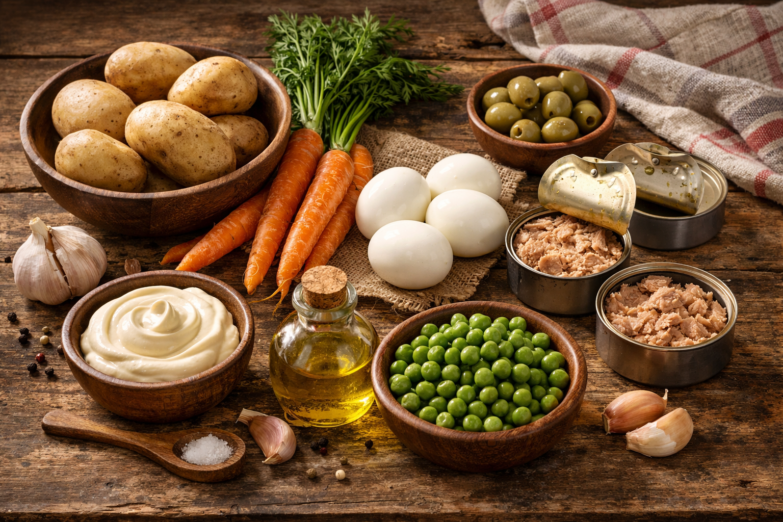 Ingredients for This Russian Salad Recipe