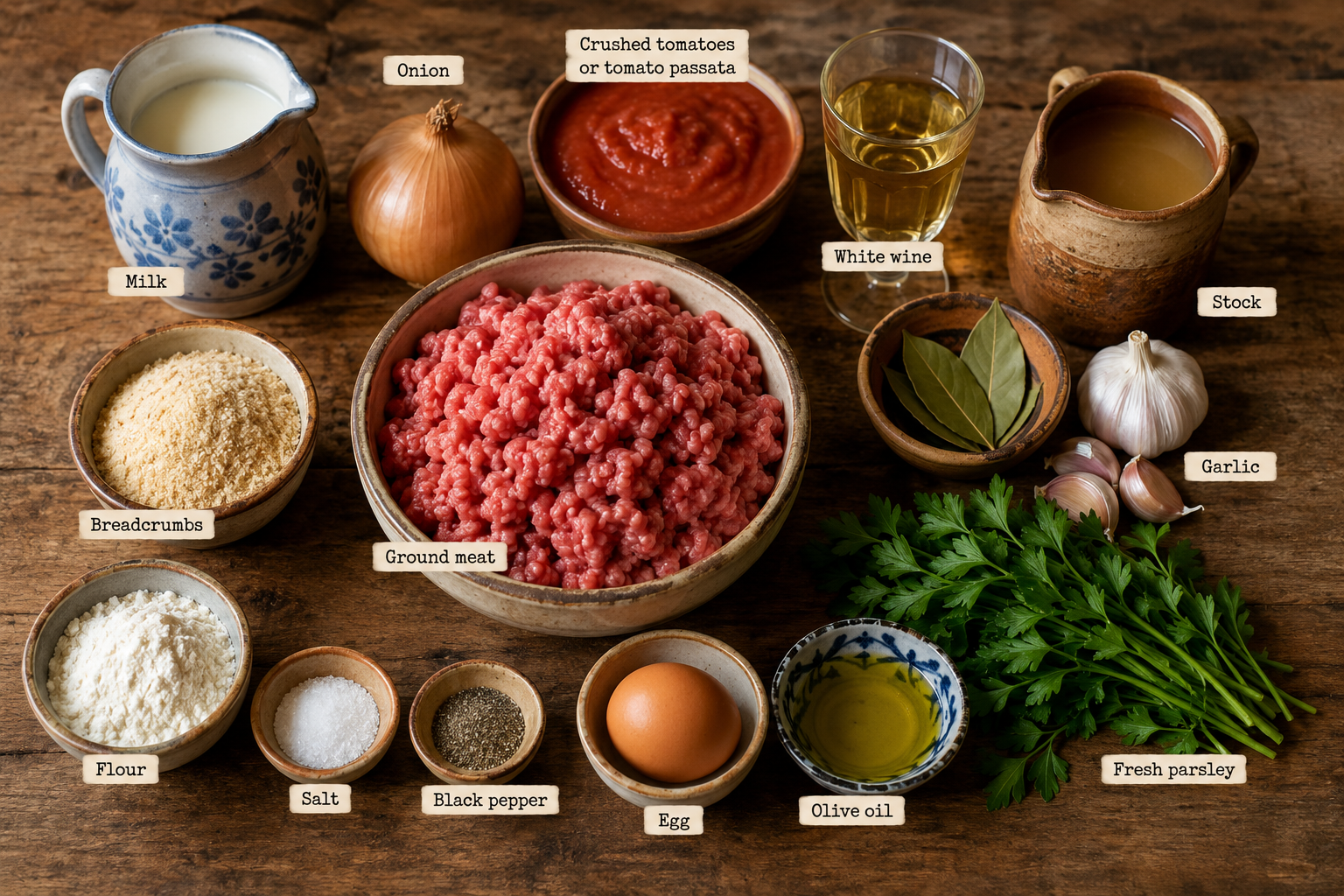 Ingredients for This Albóndigas Recipe