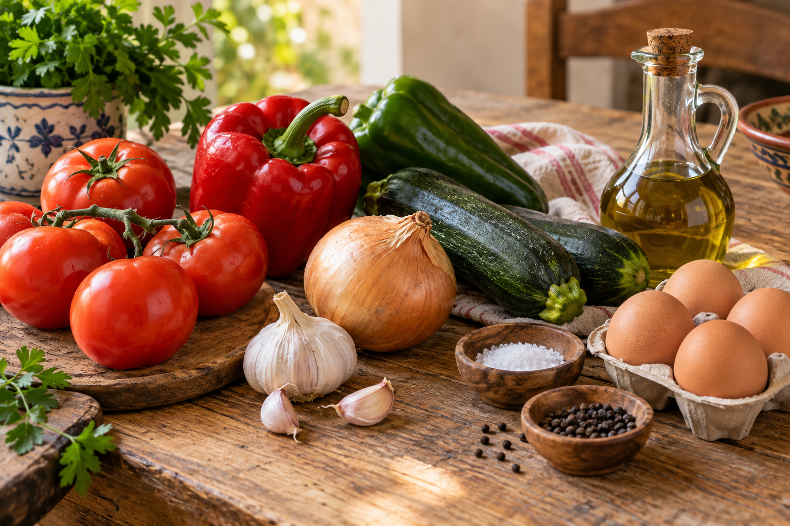 Ingredients for Pisto Manchego
