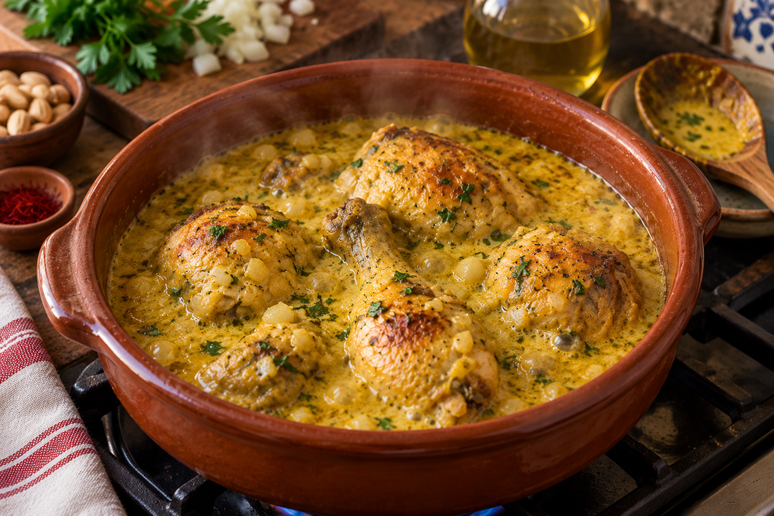 Spanish Chicken Pepitoria.